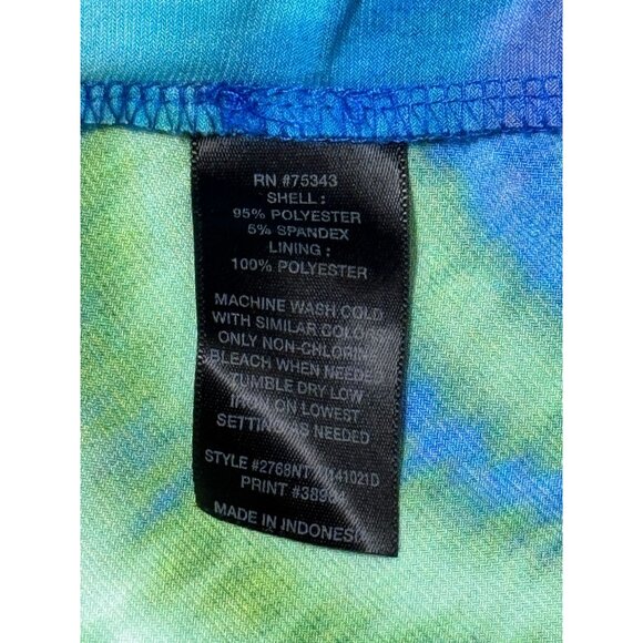 Donna Ricco 10 Tropical Ikat Sleeveless Maxi Dress Boho Style Vacation Summer - Picture 11 of 11